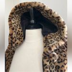 Dennis Basso Faux Leopard Fur Hooded Coat Zip Front Size 3X 26/28 Photo 12