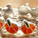 Pumpkin Ring New Orange Silver Adjustable Thanksgiving Autumn Jewelry Fe… Photo 0