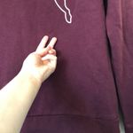 Puma  Asymmetrical Cowl Neck Fleece Sweatshirt Burgundy Maroon Red Logo Medium M Photo 9