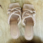 Ash  Mina Bis Braided Square Toe Sandals in Skin Photo 5