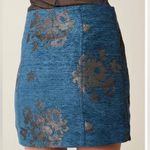 Free People Woven Free‎ People Movin On Teal Mini Skirt Size 4 Photo 2
