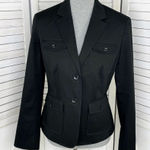 Victoria's Secret Victoria’s Secret Body By Victoria‎ Twill Blazer Jacket Black 8 Cotton Photo 0
