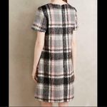 Line and Dot Anthropologie  Frontier Wool Blend Pink Plaid A Line Dress XXS Petite Photo 1