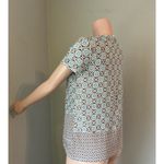 J. Jill Love Linen Shirt Top Womens XS Paisley Short Sleeve Summer Hipster #176 Blue Photo 8