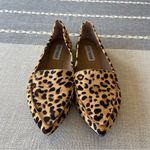 Steve Madden Feather Leopard Loafers Size 7 Genuine Calf Hair Flats Brown Photo 4