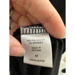 New York & Co. NY&C Black Cap Sleeve Stretch Henley Top Metallic Buttons M Photo 5