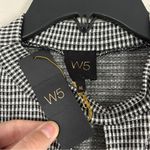 W5 🦋  NWT Black White Plaid Checkered Cutout Keyhole Sleeveless Blouse XL Photo 1