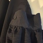 Vince Camuto Pin Tuck Popover Dress Black 2XL Balloon Sleeves Button Half Front Photo 5