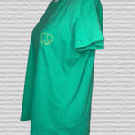 Ivory Ella  Tiger Graphic Print T-Shirt LG Green Short Sleeve Crew Neck Eco Tee Photo 3