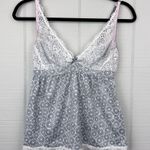 Marilyn Monroe  Intimate Sleepwear Babydoll Pajama Tank Top Gray Pattern Lace S Photo 0