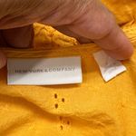 New York & Company NY&CO Orange Ruffled Eyelet Buttoned Blouse Large EUC #CA2417 Photo 6