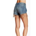 DL1961 Womens Denim Jean Short Shorts Blue Fringe Photo 2