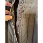 Elie Tahari  Quilted Jacket Olive Green Snap Button Front Coat‎ Sz S - flaw Photo 5