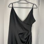 Cotton Candy LA Black Satin Asymmetrical Dress Large Photo 4