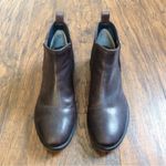Tory Burch  • Griffith chelsea boots ankle booties dark brown leather logo low Photo 2
