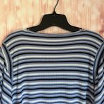 Coastal Comfort Blue Stripe Relaxed Fit Flowy Flutter Sleeve Dress Size XL Photo 10