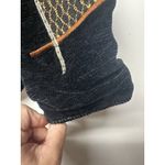 Allure Women’s Button Front Abstract Jacket Black Embroidered Pattern Size Large Photo 6