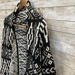 W by Worth Womens PS Cardigan Sweater Wool Blend Open Front Aztec Black & White Size undefined Photo 11