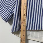 ZARA  Oversized Striped Button Down Crop Shirt Top Size Small Blogger Fave Photo 8