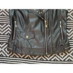 Lane Crawford Therapy By Black Vegan Leather Moto Vest Photo 8