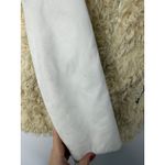 Vintage FURRocious Curly Lamb Fur Jacket Leather Sleeves Cream XS Rare Unique Photo 10