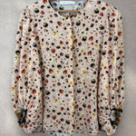 Hunter Bell  Silk‎ Brushstroke Animal Print Leopard Finley Blouse Sz S Photo 0