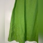 Sigrid Olsen  women knew. Green Midi A-Line Skirt Casual Resort Wear. 100% Linen. Photo 9