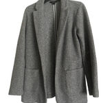 Vera Wang  "Simply Vera" Soft Grey Knit Notched Collar Open Front Coat Photo 0