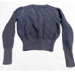 Crippen Womens Navy Blue V Neck 100% Cotton Long‎ Sleeve Textured Knit Sweater M Size M Photo 5
