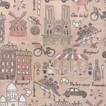 Denim & Co . Sz XL Pink - Paris France French Travel Vacation Printed Blouse Top Photo 5