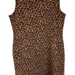 Lands' End Lands'‎ End Leopard Print Sleeveless Midi Career Office Knee Length Dress 12 Photo 0