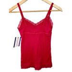 Abercrombie & Fitch Red Lace Cotton V-Neck Vintage Y2K Tank Top Womens Size XL Photo 1