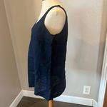 Eileen Fisher  Evening Blue Handkerchief Linen Sequin Front Women’s Size Small Photo 2