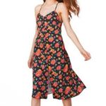 Revolve NWT LPA Dress Black Floral Slip Midi Rose Garden Boho A Line Open Back XS Photo 8