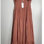 Baltic Born Ellie Ruffle Top Dress Medium Terracotta Mauve NEW Casual Pockets Photo 3