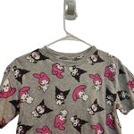 Sanrio Kuromi My Melody Short Sleeve Casual Cropped Top T-Shirt Gray Small Photo 2