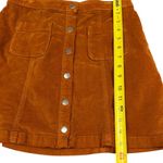 Urban Outfitters  Rust Corduroy Snap-Front Mini Skirt – Size Small Photo 3