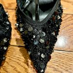 ZARA NWT black Pointed toe beading/RHINESTONE STILETTOS SLINGBACK high heels 8 Photo 4
