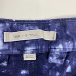 Gap  Patch Pocket Tie-Dye Indigo Navy Blue Shorts Women's Size 6 Tall Photo 3