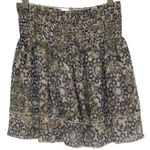 Abercrombie & Fitch Womens White Blue Green Red Elastic Tiered Mini Skirt Size M Photo 1