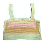 NEW PQ Swim Sorrento Crochet Crop Top Size XS/S Yellow Photo 6