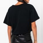 Champion NEW Black Cropped T Shirt Size L Photo 3