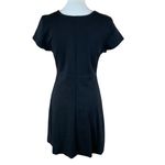 Everlane  Black Cotton Short Sleeve Dress M Minimalist Classic Everyday Photo 2