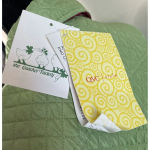 Quacker Factory  Small Green Pink Quilted 100% Silk Jacket‎ Coat Full Zip NEW Photo 5