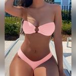 Zaful O Ring Tie Back High Leg Bandeau Bikini Swimsuit Photo 1