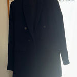 Halogen Women's Navy Double-Breasted Blazer Photo 0