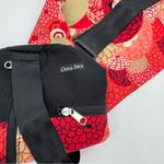 Oona Sera Yoga Mat‎ Bag in a Japanese Botanical Print Red Photo 4