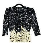 Givenchy Nouvelle Boutique Polka Dot Midi Dress Black Cream Approx Size Small Photo 1