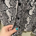 Hippie Rose  Button Down Snake Print Top Button Down Gray Women’s Size XL Photo 7