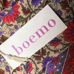 Revolve Boemo Womens Peasant Dress Boho Smocked High Low Button Down Large Red Photo 11